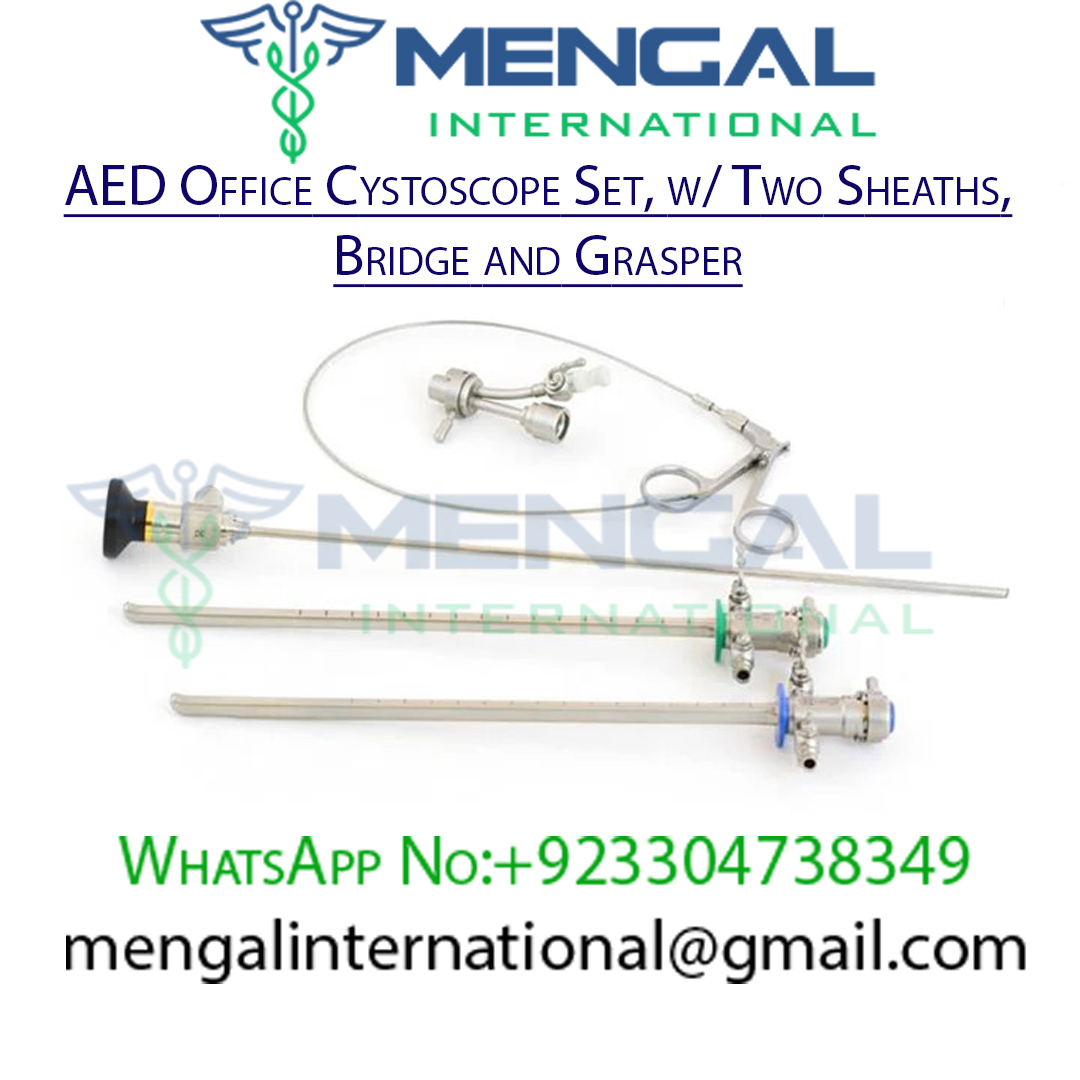 AED Office Cystoscope Set, w/ Two Sheaths, Bridge and Grasper