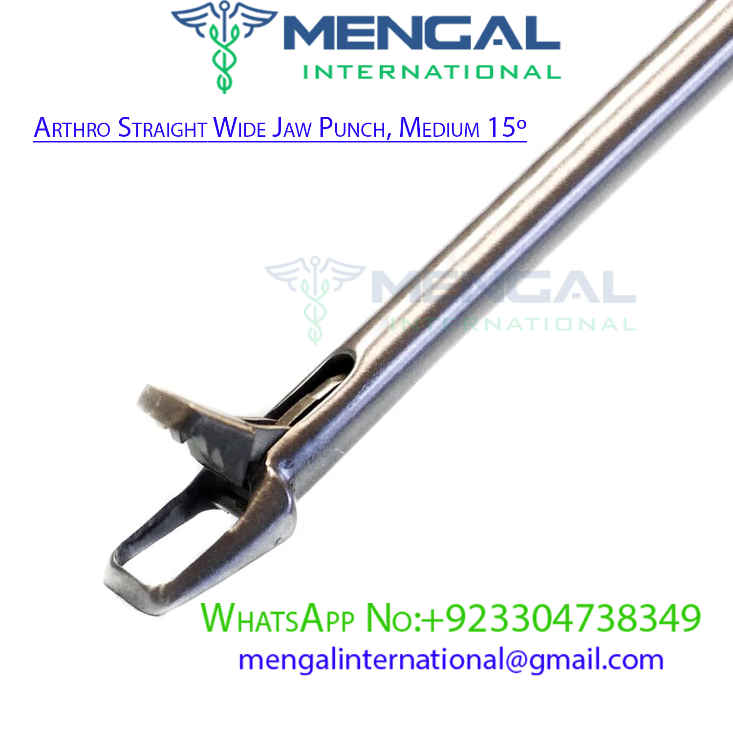 Arthro Straight Wide Jaw Punch, Medium 15º Up Milled