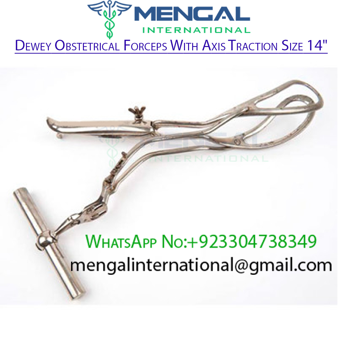 Dewey Obstetrical Forceps, with Axis Traction, Premium German Stainless