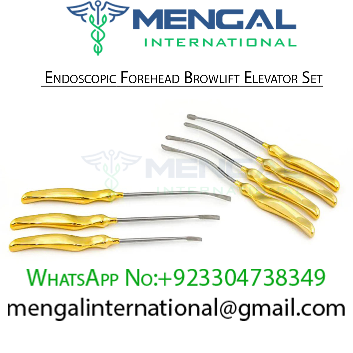 Endoscopic Forehead Browlift Elevator Set plastic surgery instruments