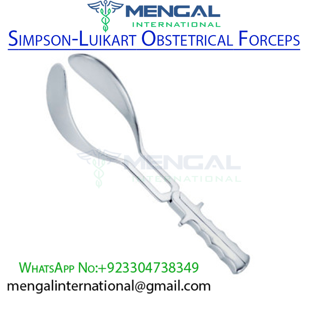 Simpson-Luikart Obstetrical Forceps, Solid Blades, Premium German Stainless