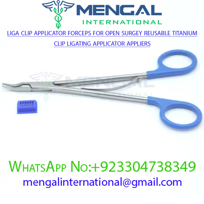 liga clip applicator forceps for open surgey reusable titanium clip ligating applicator appliers