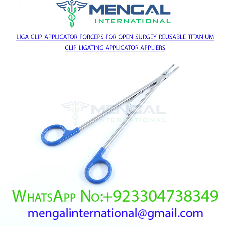 liga clip applicator forceps for open surgey reusable titanium clip ligating applicator appliers