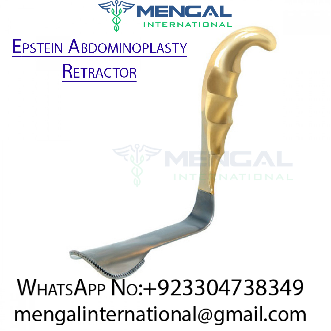 Epstein Abdominoplasty Retractor, Straight Blade With Fiber Optic And Suction Tube