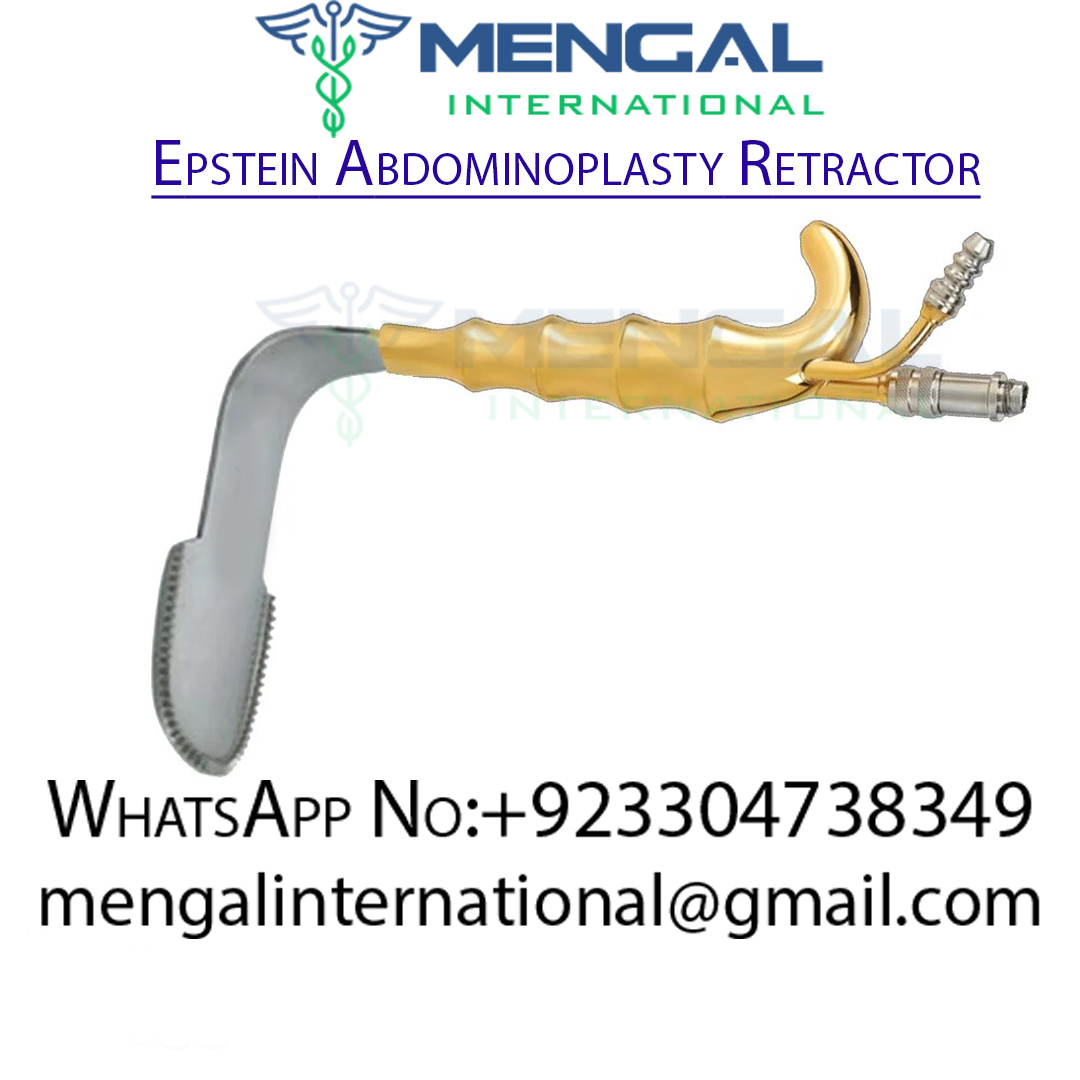 Epstein Abdominoplasty Retractor, Straight Blade With Fiber Optic And Suction Tube