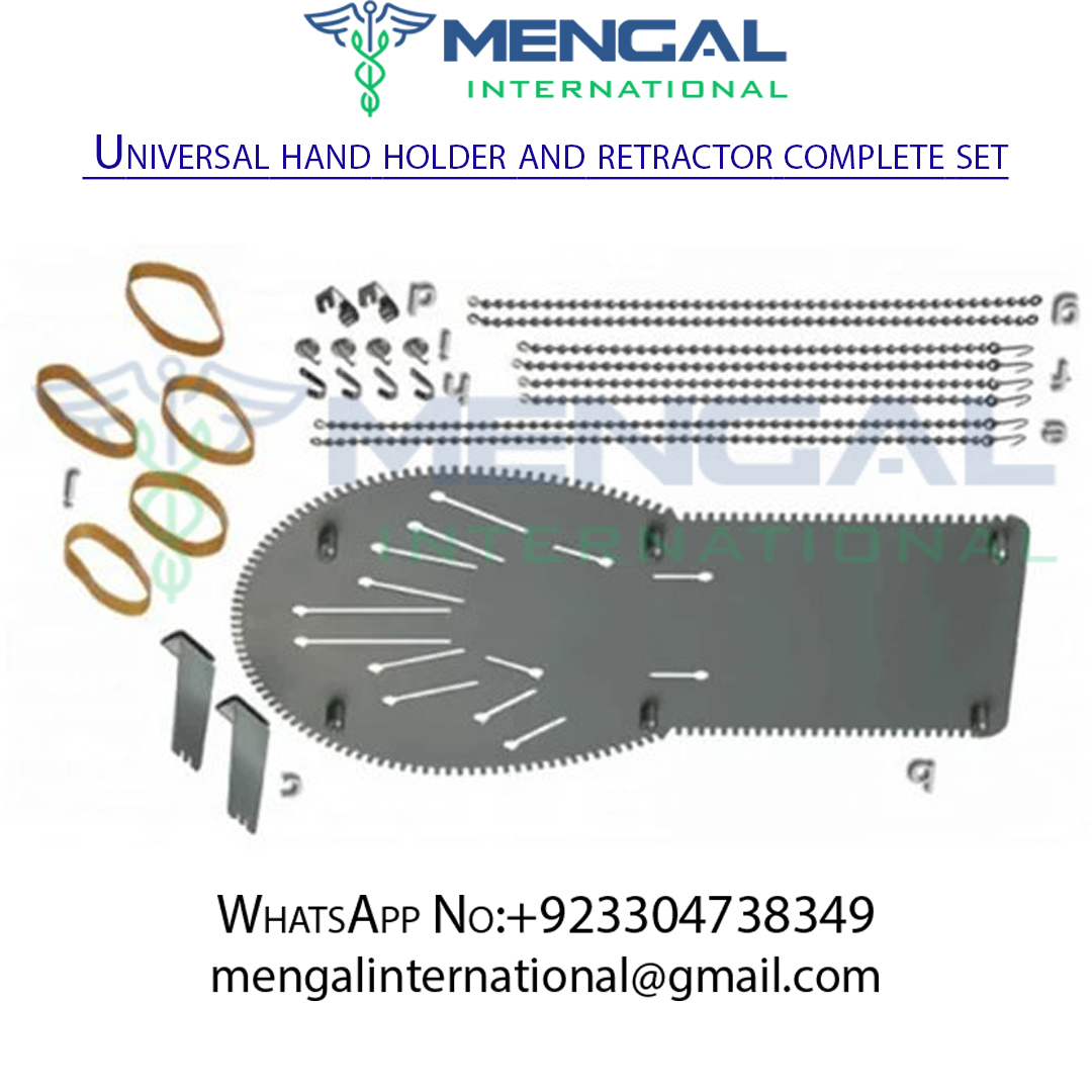 Universal hand holder and retractor complete set