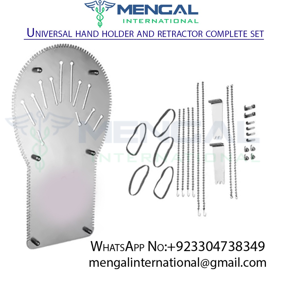 Universal hand holder and retractor complete set