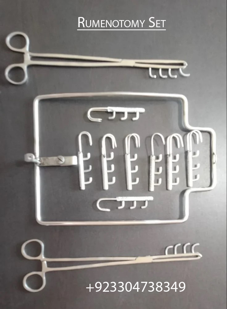 Stainless Steel Rumenotomy Set