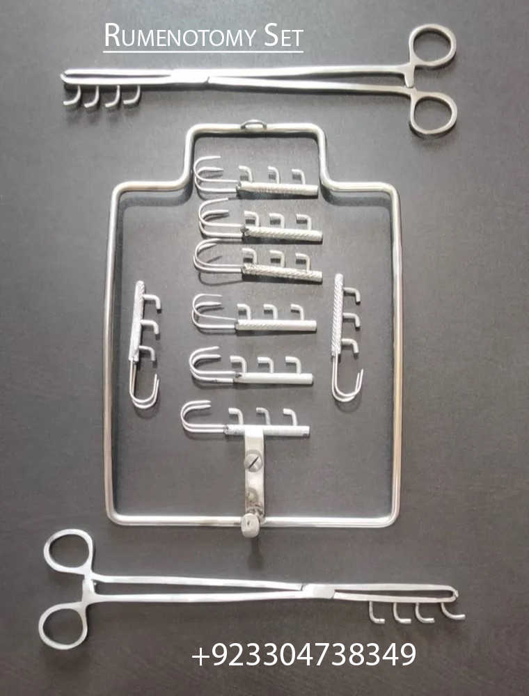 Stainless Steel Rumenotomy Set