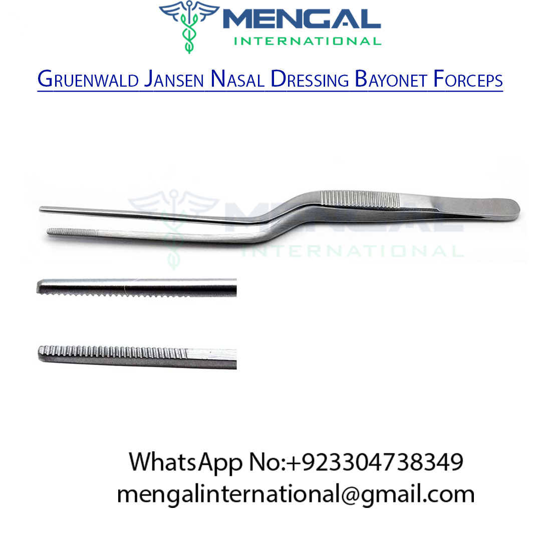 Gruenwald Jansen Nasal Dressing Bayonet Forceps