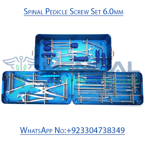 Spinal Pedicle Screw Instrument Set for Spinal 6.0mm Pedicle Screw Surgery