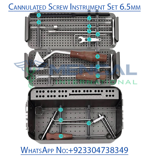 6.5mm Cannulated Screw Instrument Set Surgical Medical Device