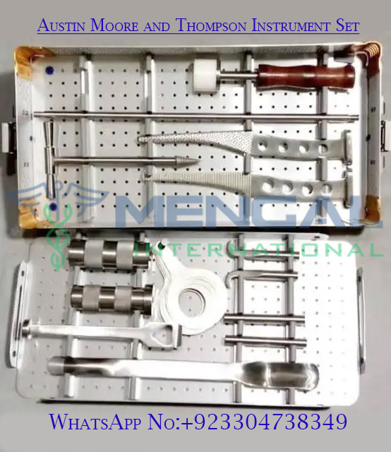 Orthopedic Austin Moore and Thompson Instrumentation Set Stainless Steel