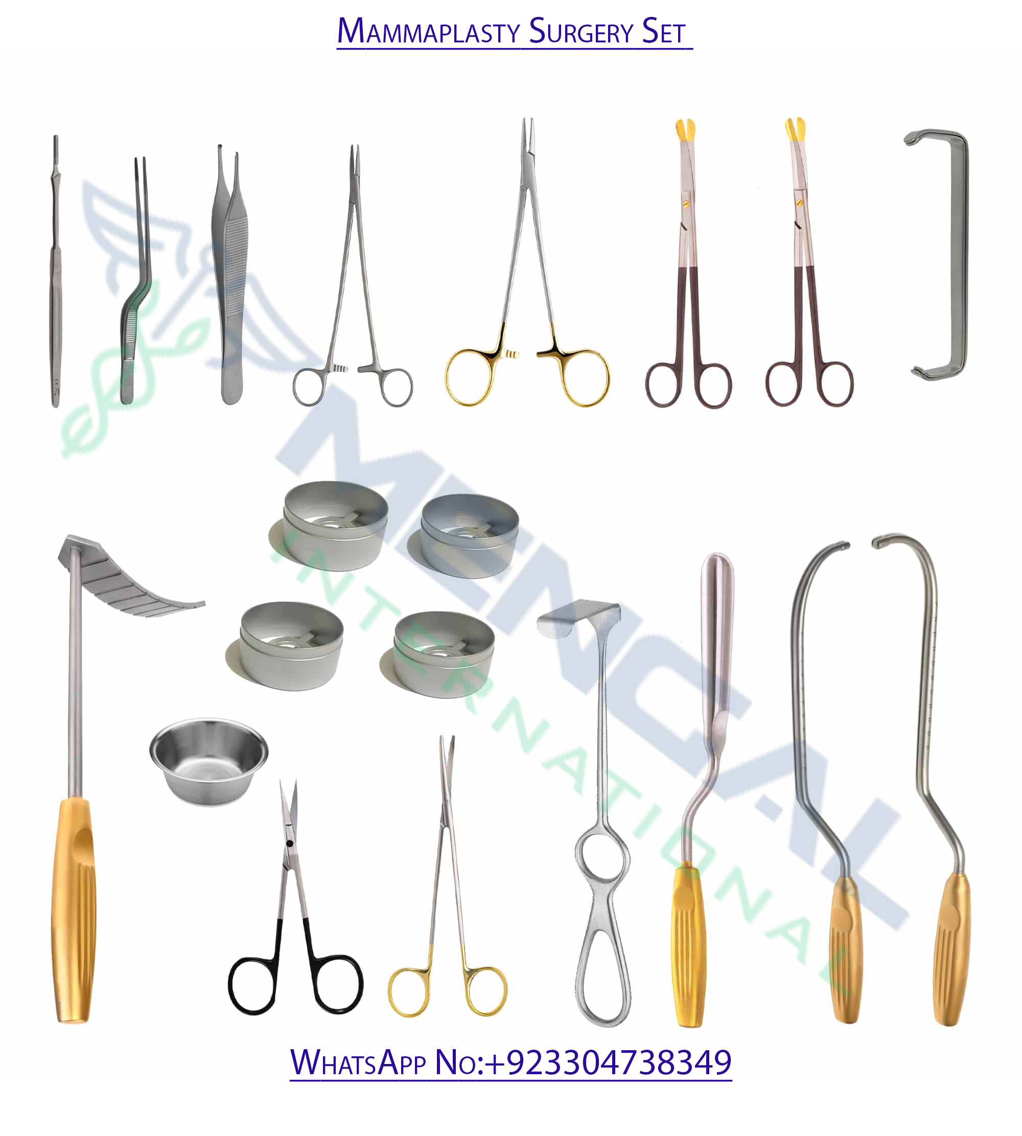 Mammaplasty Surgery Instruments Set Of Breast Surgery