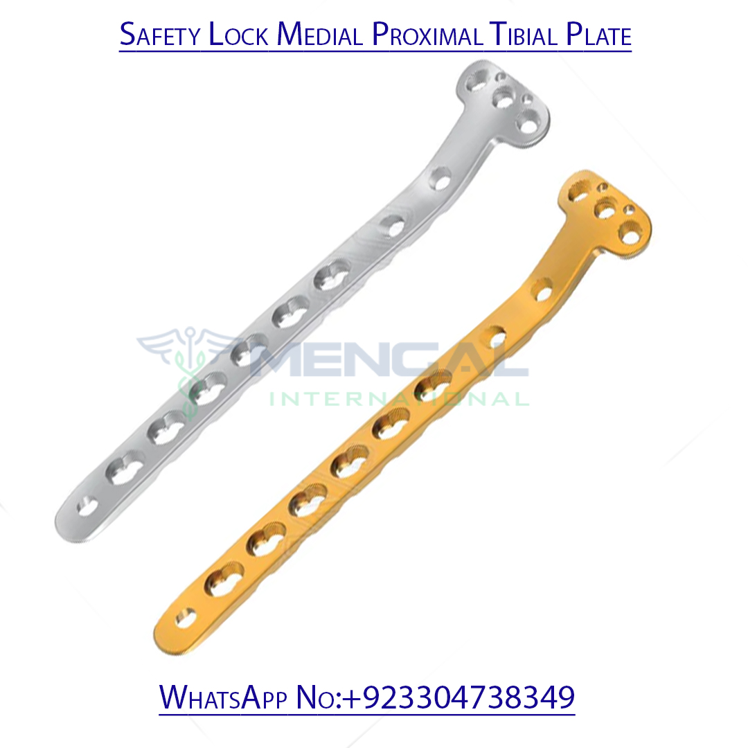 Safety Lock Medial Proximal Tibial Plate Orthopedic Surgical implants