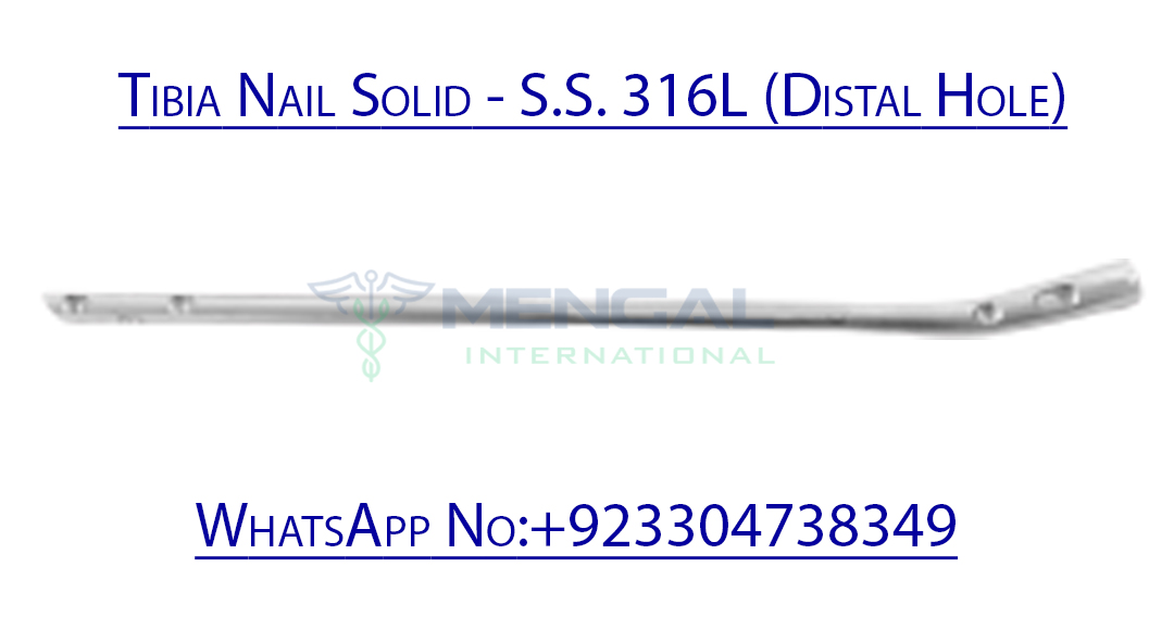 Tibia Nail Solid – S.S. 316L (Distal Hole)