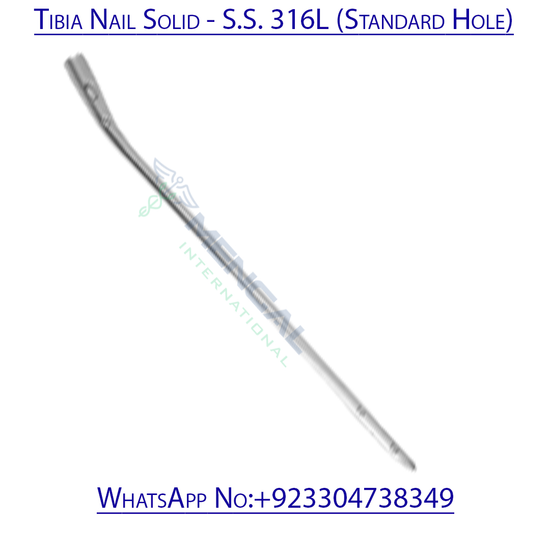 Tibia Nail Solid – S.S. 316L (Standard Hole)
