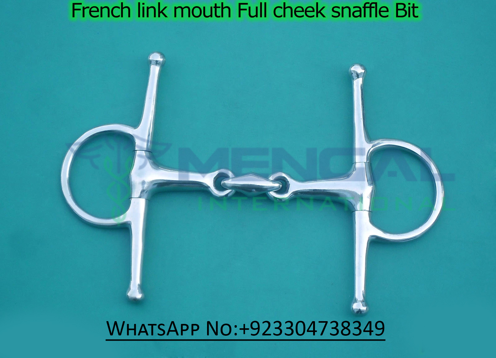 HORSE SIZE 5″ mouth Full cheek snaffle bit stainless steel
