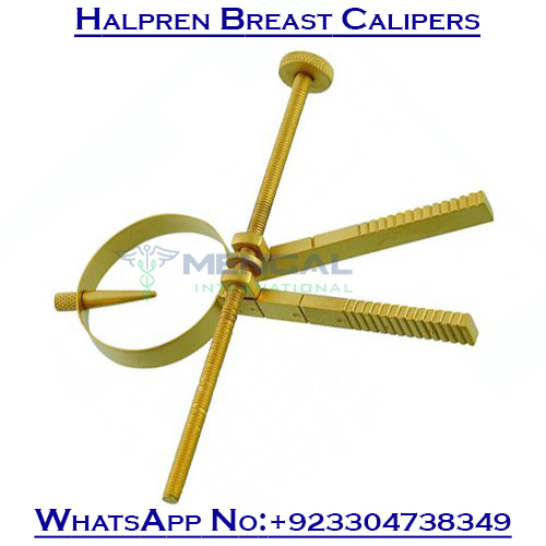 HALPERN Breast Marker breast plastic surgery, Stainless, Gold Coated, 38 mm