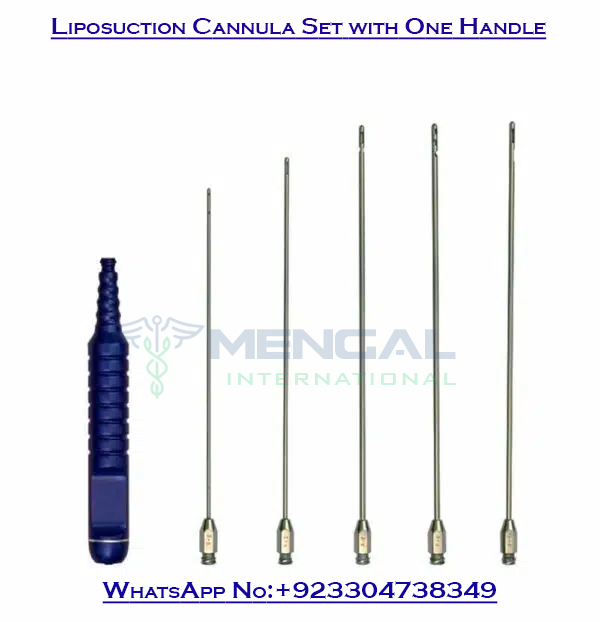 Liposuction Cannula Set with One Handle Plastic Surgery Instruments