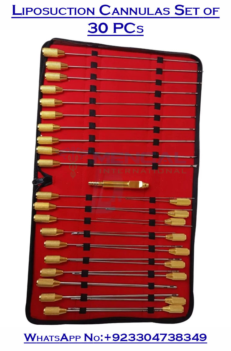 Liposuction Cannulas Set of 30 PCs Plastic Surgery Instruments