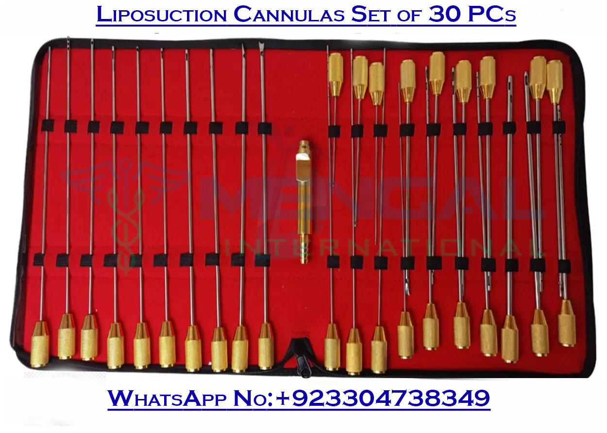 Liposuction Cannulas Set of 30 PCs Plastic Surgery Instruments