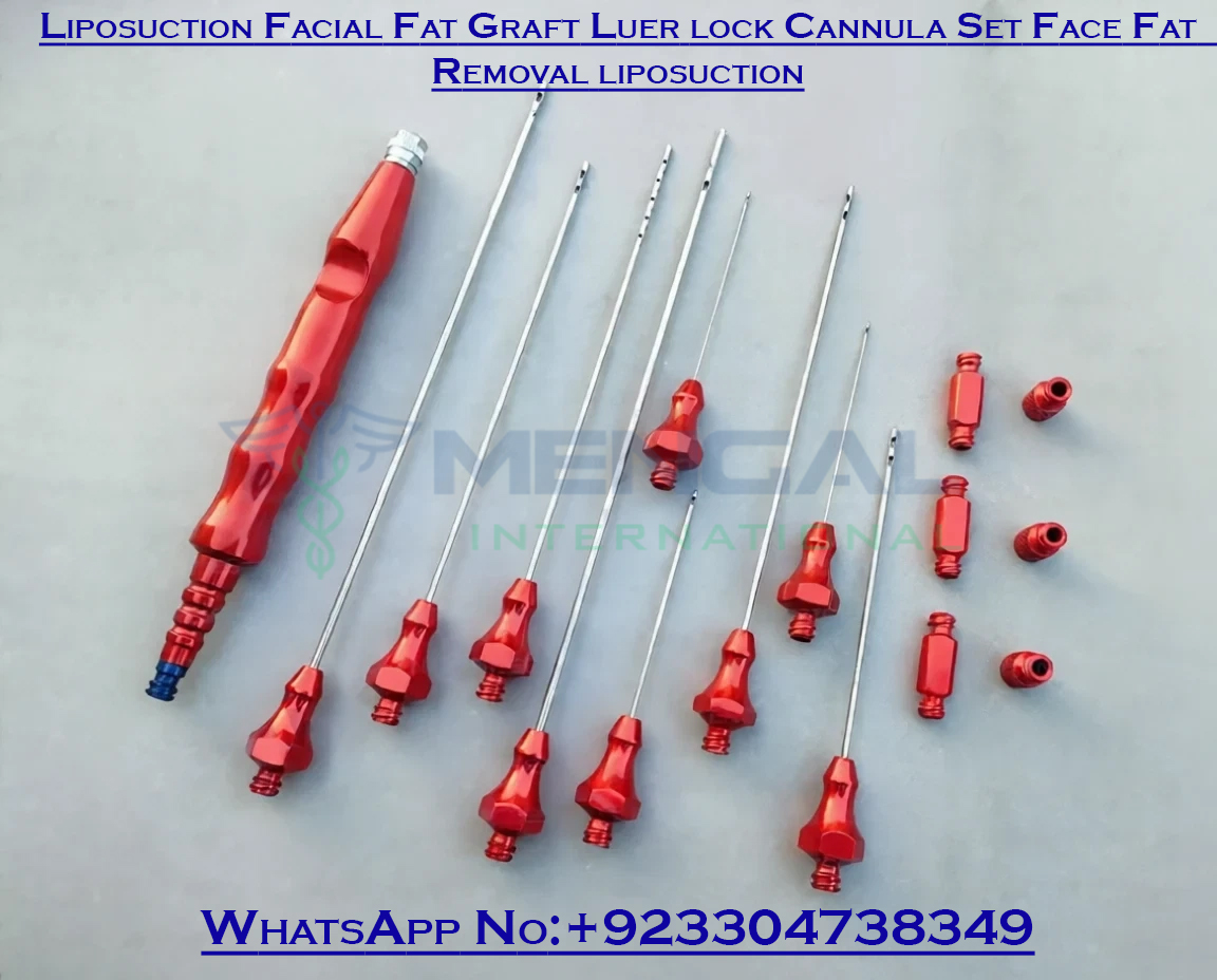 Liposuction Facial Fat Graft Luer lock Cannula Set Face Fat Removal liposuction