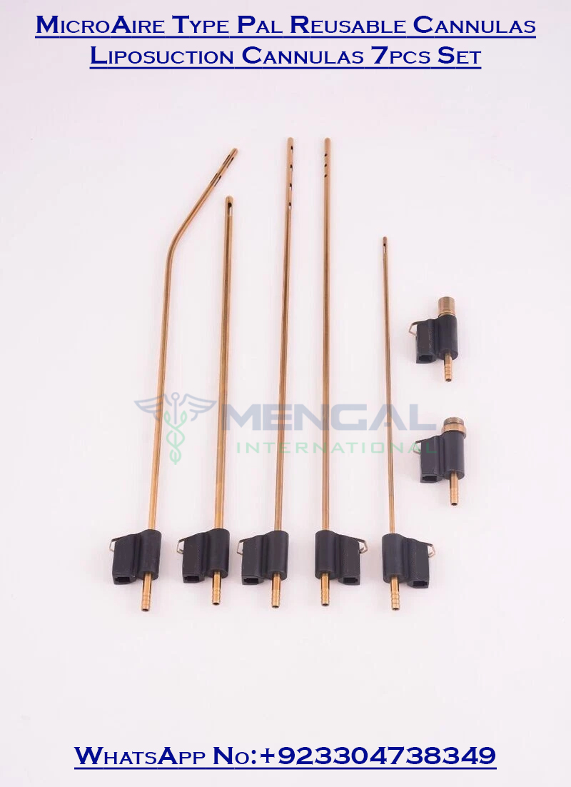 MicroAire Type Pal Reusable Cannulas Liposuction Cannulas 7pcs Set