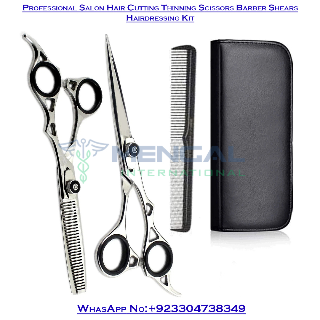 Professional Salon Hair Cutting Thinning Scissors Barber Shears Hairdressing Kit