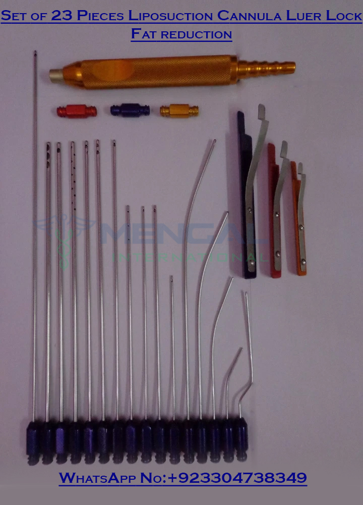 Set of 23 Pieces Liposuction Cannula Luer Lock Fat reduction