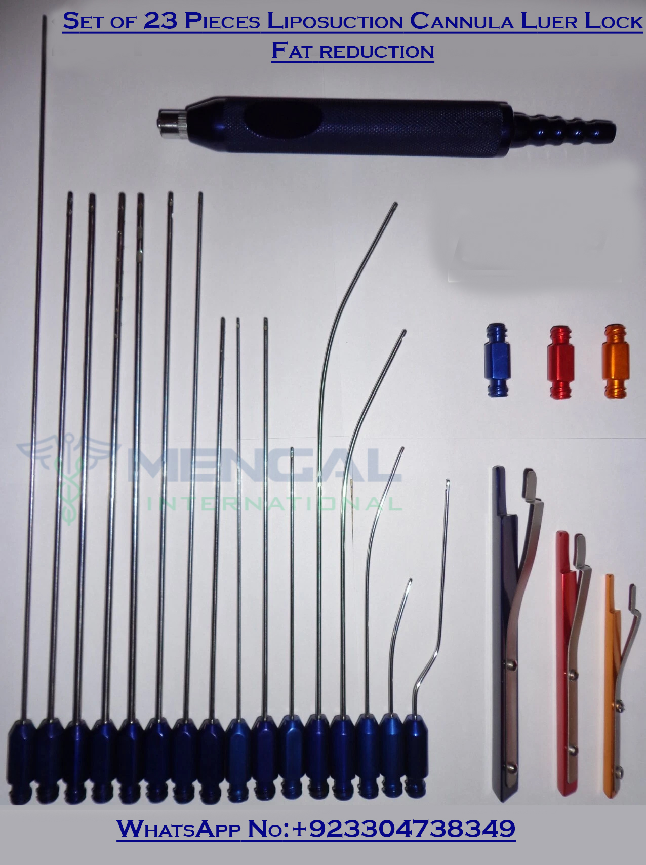 Set of 23 Pieces Liposuction Cannula Luer Lock Fat reduction