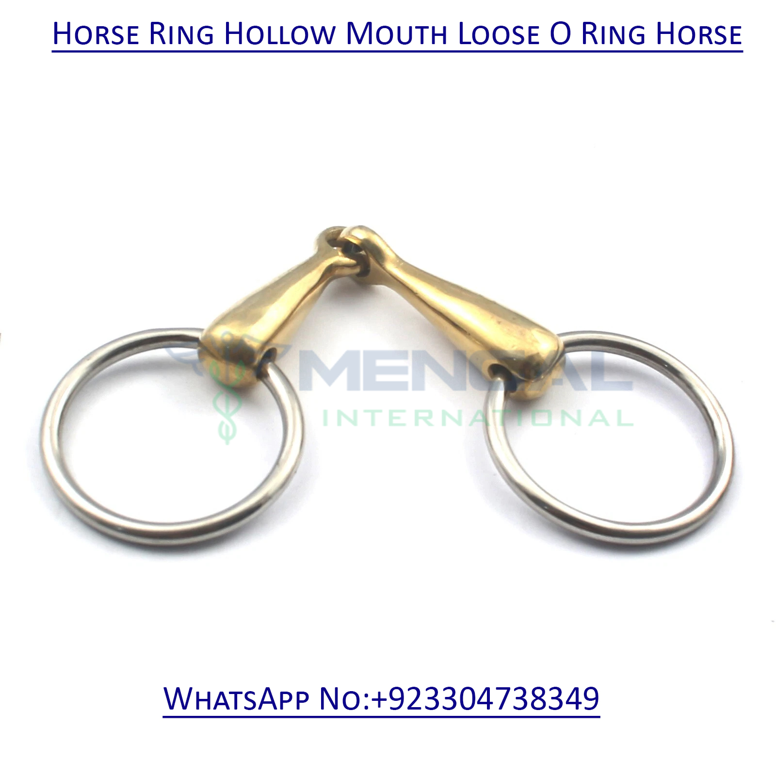 Stainless Steel Horse Ring Hollow Mouth Loose O Ring Horse