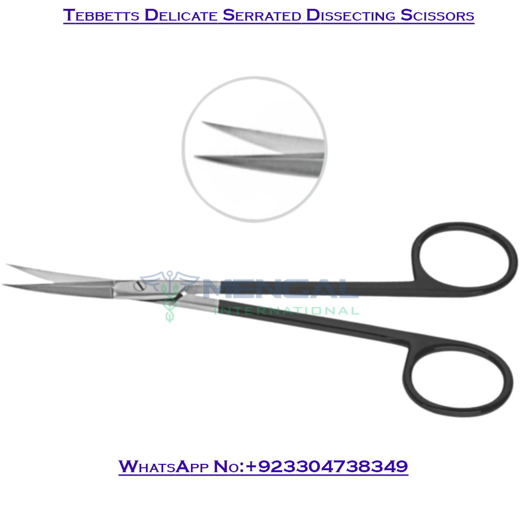 Tebbetts Delicate Serrated Dissecting Scissors Plastic Surgery Instruments