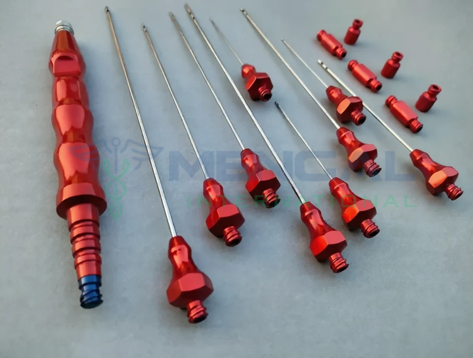 Liposuction Facial Fat Graft Luer lock Cannula Set Face Fat Removal liposuction