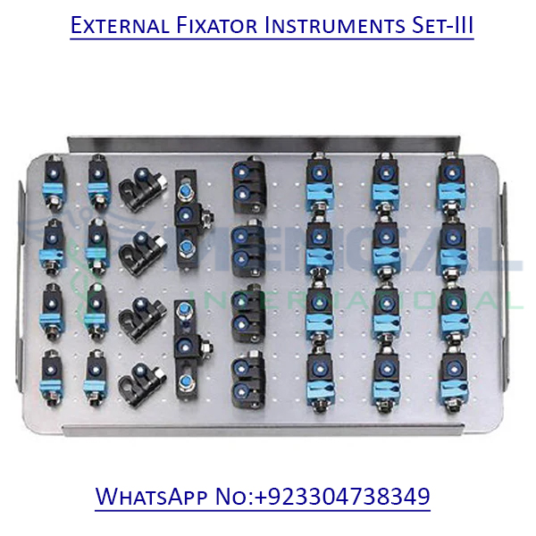 External Fixation System III Carbon Rods Clamp Orthopedic Instruments Set