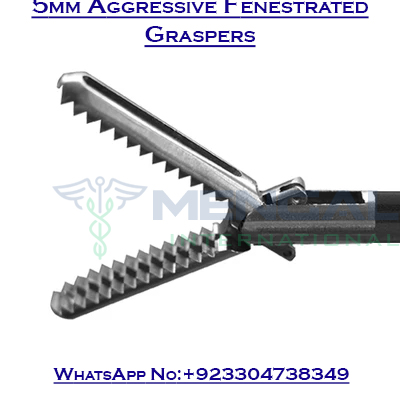 5mm Aggressive Fenestrated Graspers Deluxe Modular Instruments