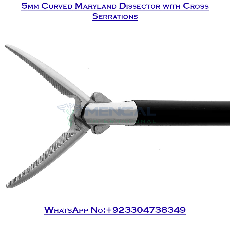 5mm Curved Maryland Dissector with Cross Serrations Deluxe Modular Instruments