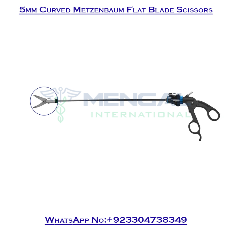 5mm Curved Metzenbaum Flat Blade Scissors Deluxe Modular Instruments