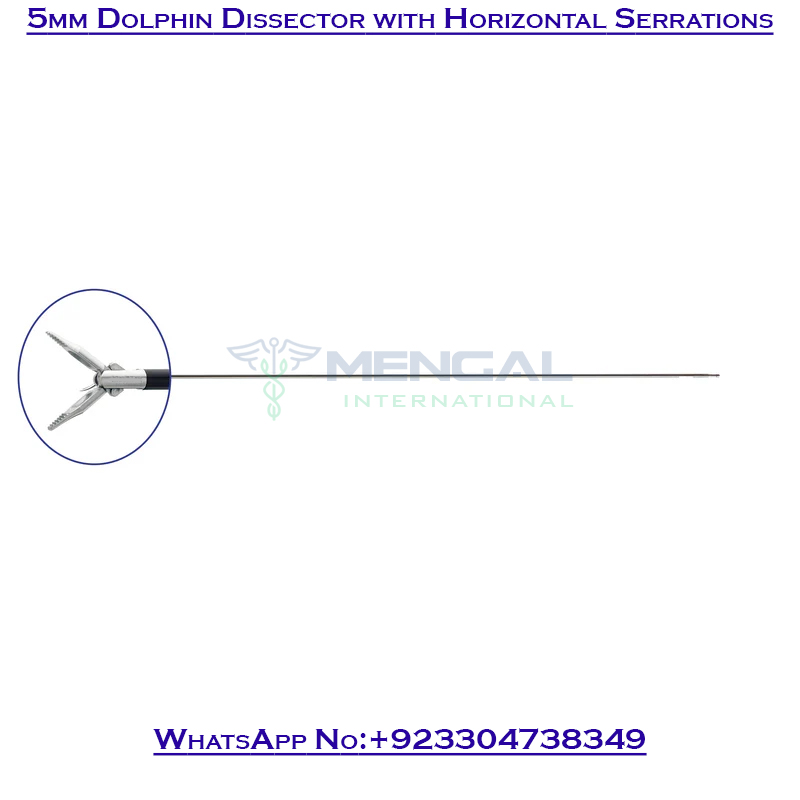 5mm Dolphin Dissector with Horizontal Serrations Deluxe Modular Instruments