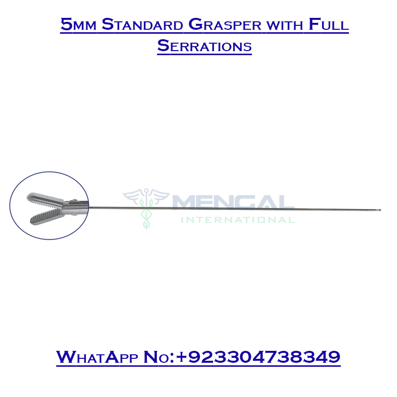 5mm Standard Grasper with Full Serrations Deluxe Modular Instruments