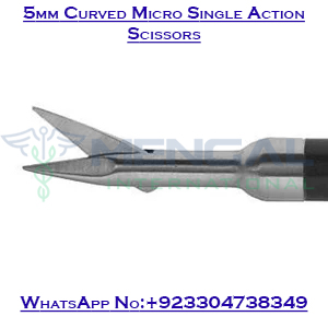 5mm Curved Micro Single Action Scissors Deluxe Modular Instruments