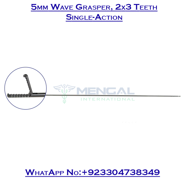 5mm Wave Grasper 2×3 Teeth Single-Action Deluxe Modular Instruments