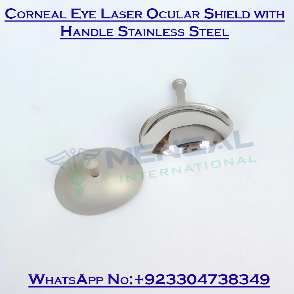 Premium Corneal Eye Laser Ocular Shield with Handle – Stainless Steel