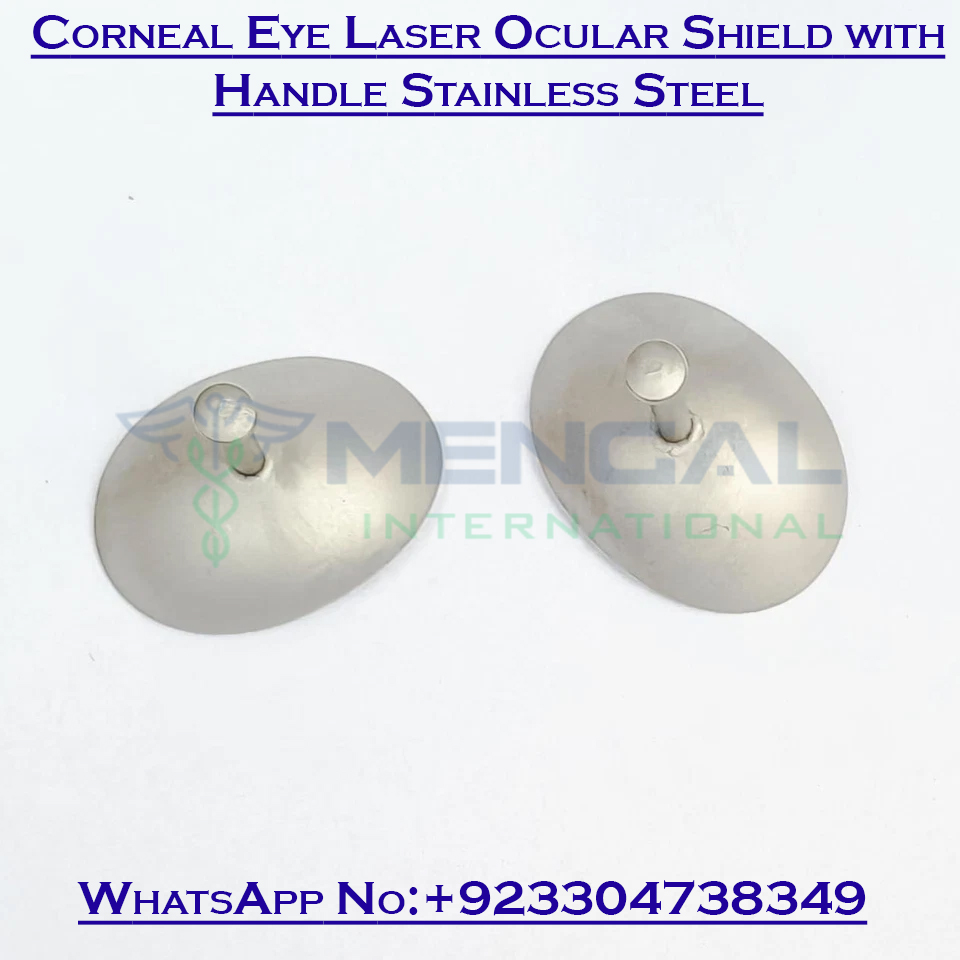 Premium Corneal Eye Laser Ocular Shield with Handle – Stainless Steel