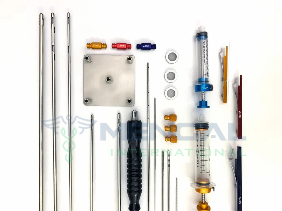 Liposuction Cannulas Fat Grafting Power Handle and Luer Lock Kit