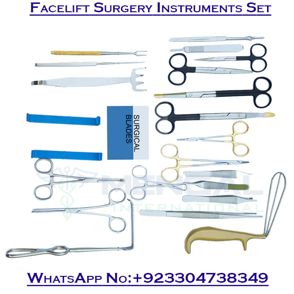 Facelift Surgery Instruments Set – Precision Plastic Surgery Tools for Facial Rejuvenation
