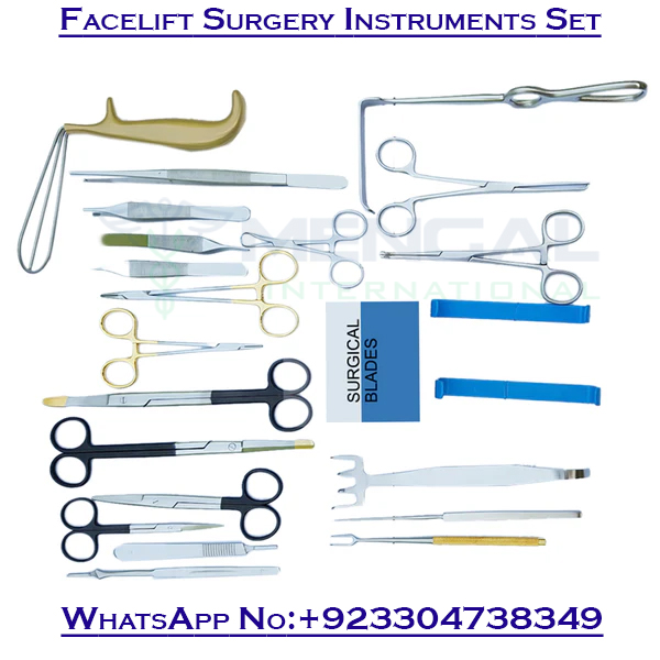 Facelift Surgery Instruments Set – Precision Plastic Surgery Tools for Facial Rejuvenation