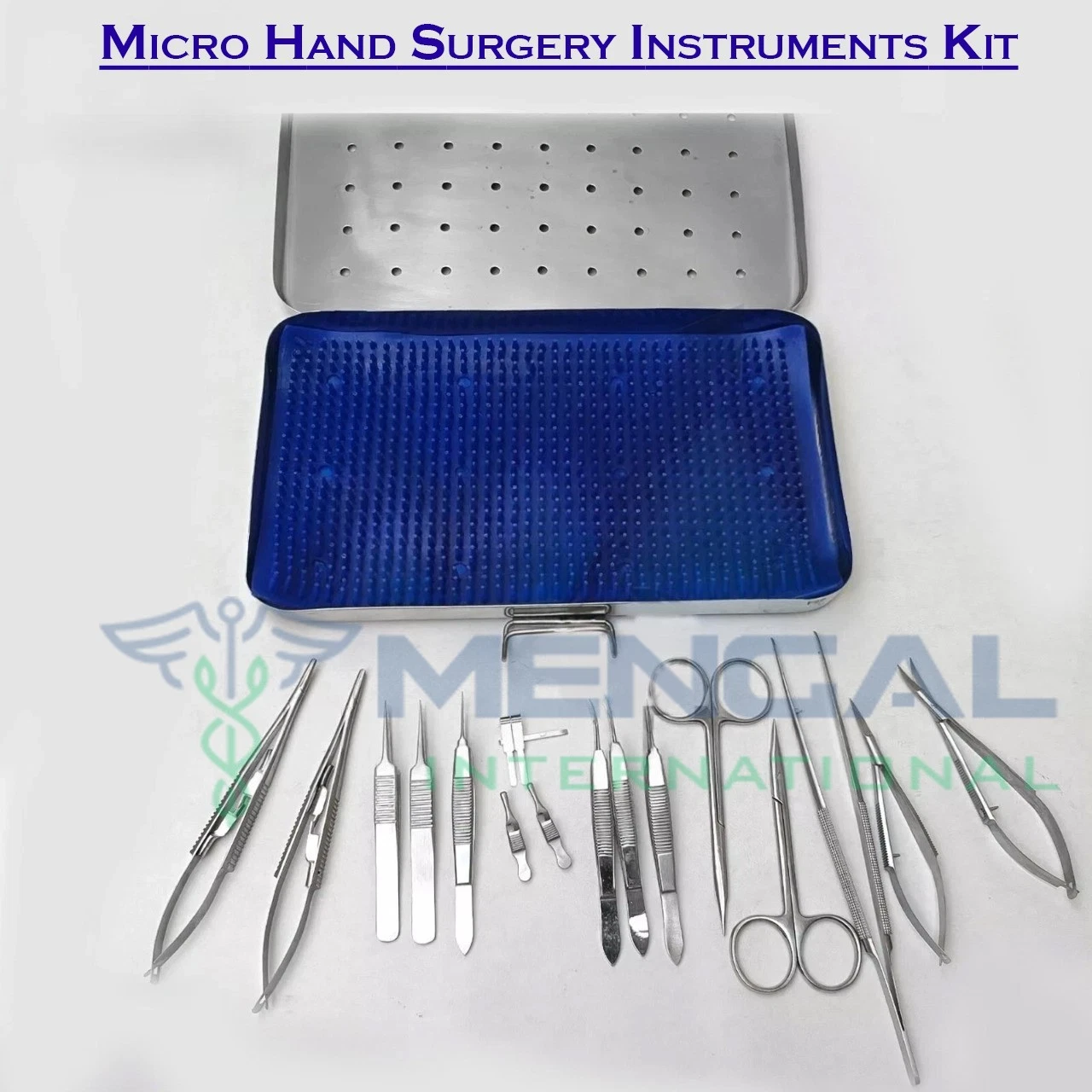 Micro Hand Surgery Instruments Kit Microvascular Clamp Surgical Suture Kit 17Pcs