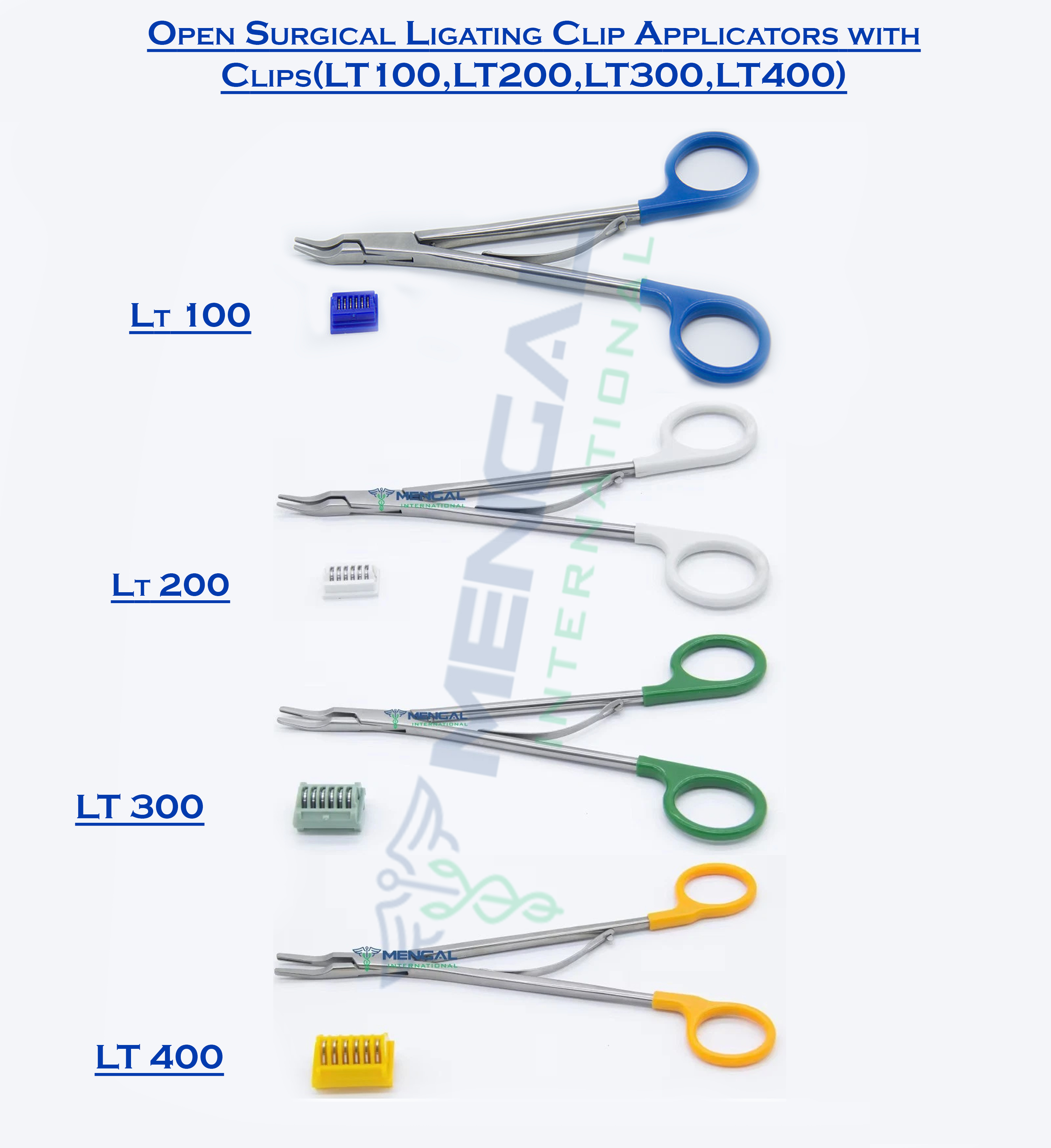 Reusable Ligature Titanium Clip Applicator Forceps /Open Surgical Clip Applicators  Polymer Ligating LT100,LT200,LT300,LT400