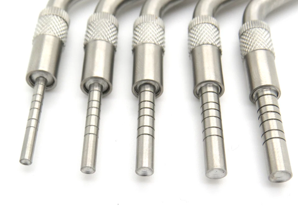 Dental Osteotomes Straight and Curved Tip Spreading Surgical Set
